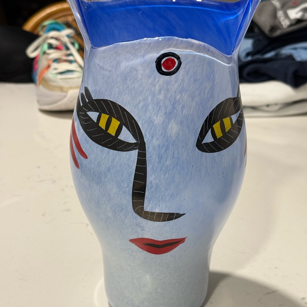 Kosta Boda hand painted glass -Open minds Swedish vase